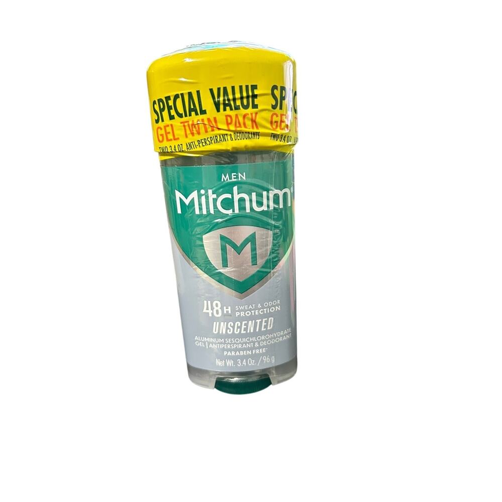 Mitchum Men Triple Odor Defense Antiperspirant Deodorant Gel 4 Pack, Unscented